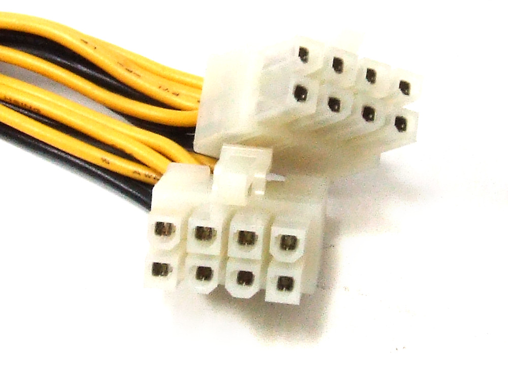 8Pin ATX Male to Male Molex MiniFit Jr Power Adapter Connector Cable