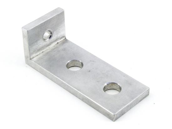 Aluminium 8mm Loch-Ø 2x 5,3mm Montage-Befestigung Verbindung Halterung 80x20mm 