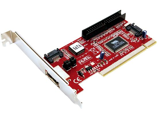 VIA APC 201 060428 E-SATA 1x S-ATA IDE Adapter VIA VT6421A Controller ...