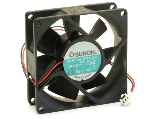 Sunon KD1208PTS3-6 80mm x 25mm Computer Case 2-Pin Cooling Fan 12V 1.4W 