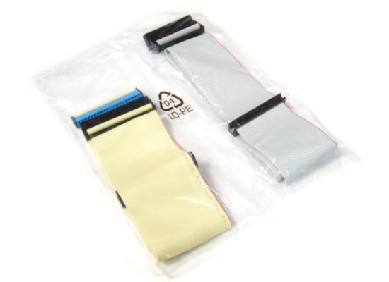 34-Pin Floppy + 40-Pin Hard Drive FDD HDD CD/DVD Ribbon Cable Set Flachbandkabel