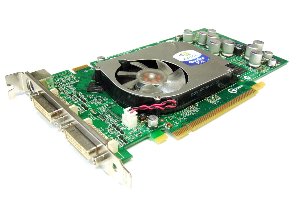 Nvidia Quadro FX1400 Dual DVI-I PCI-E CAD Graphics Card P260 180-10260 ...