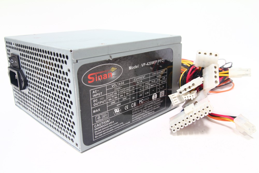 Sinan VP420W (P/PFC) 420Watt PC Power Supply Unit ATX Computer
