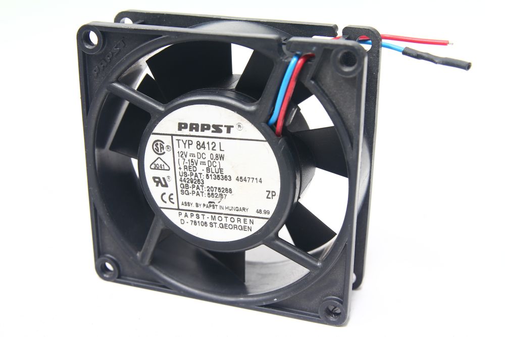 Papst Typ 8412 L Silent Ball Bearing Fan 80x80x25mm 12v Dc 0 8w Axial Lufter