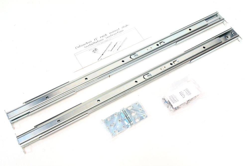 Columbus Rack Mount Rails Kit 1U Slides Server RackMontage SchienenSet