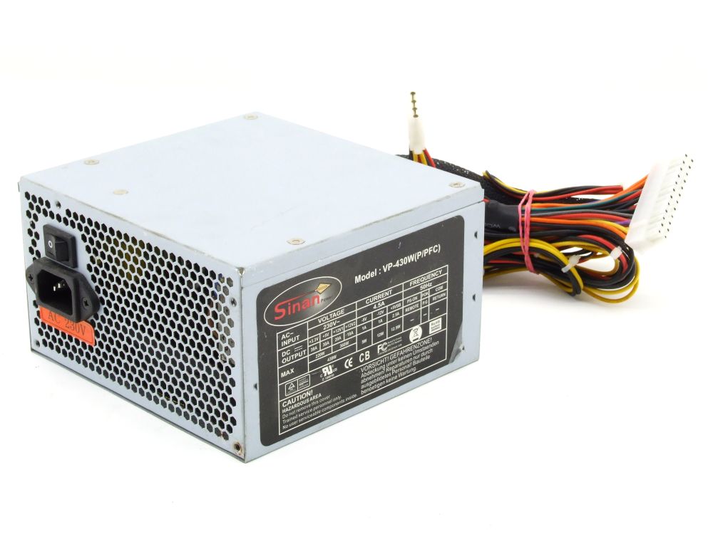 Sinan VP430W (P/PFC) 430W Desktop PC Power Supply Unit ATX Computer