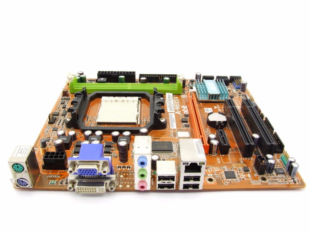 ABIT A-N68SV mATX Desktop PC Computer Mainboard AMD Socket / Sockel AM2+