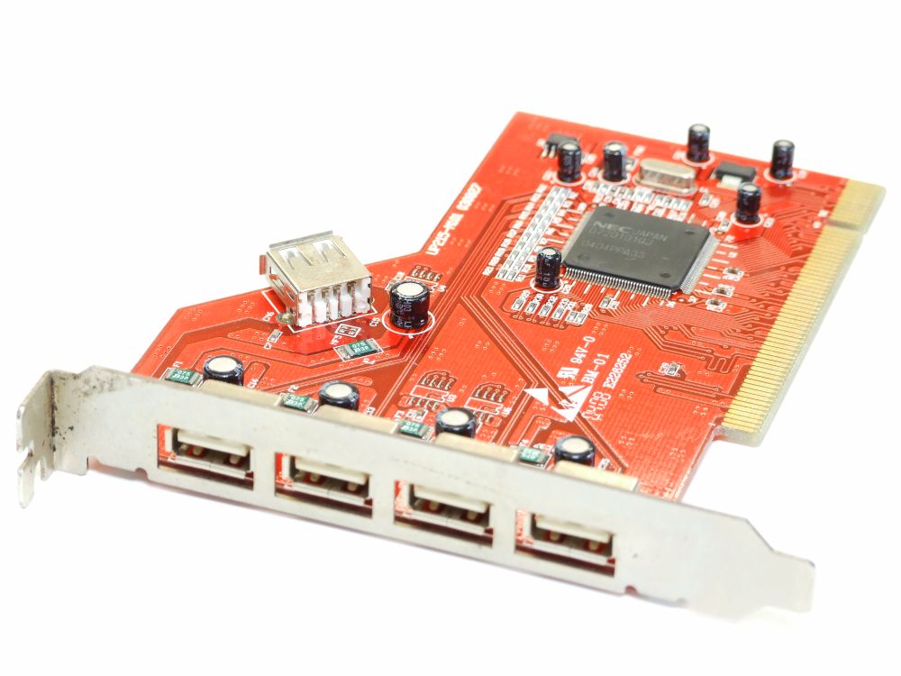 NEC 4+1 Port USB 2.0 HiSpeed PCI Computer Host Controller Card/Karte