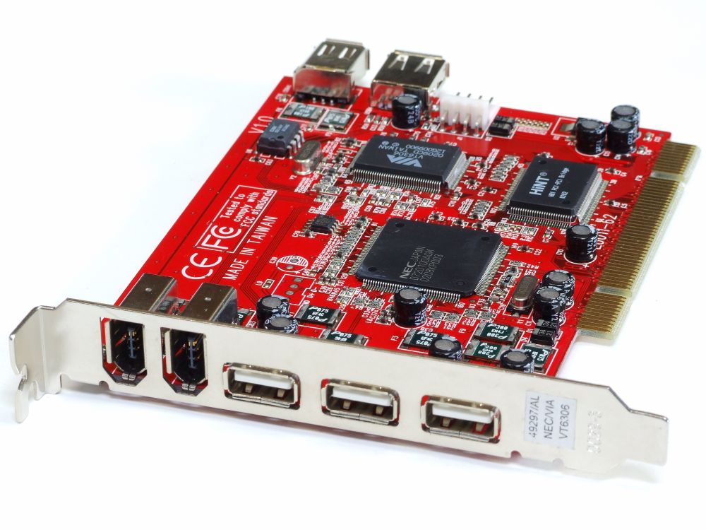 Nec LU01162 Via VT6306 3+1 USB/2+1 Firewire Interface Expansion Card/Karte