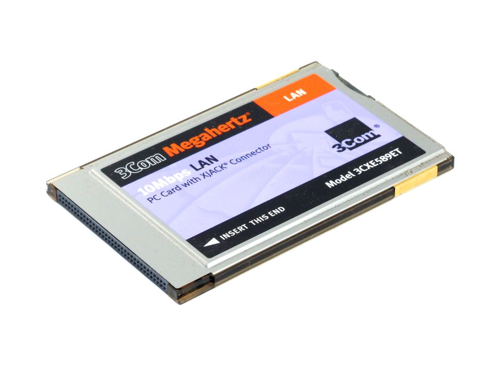 3CXE589ET 10Mbps LAN PCMCIA Network Adapter Card Karte RJ45 XJACK Connector