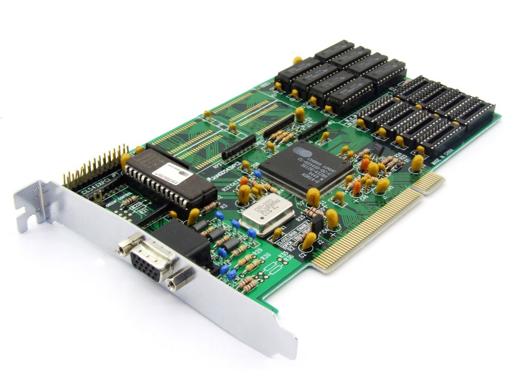 Cirrus Logic CL543XPCI CL-GD5430-QC-C 2MB DRAM VGA PCI Vintage Video Grafikkarte 4060787382948