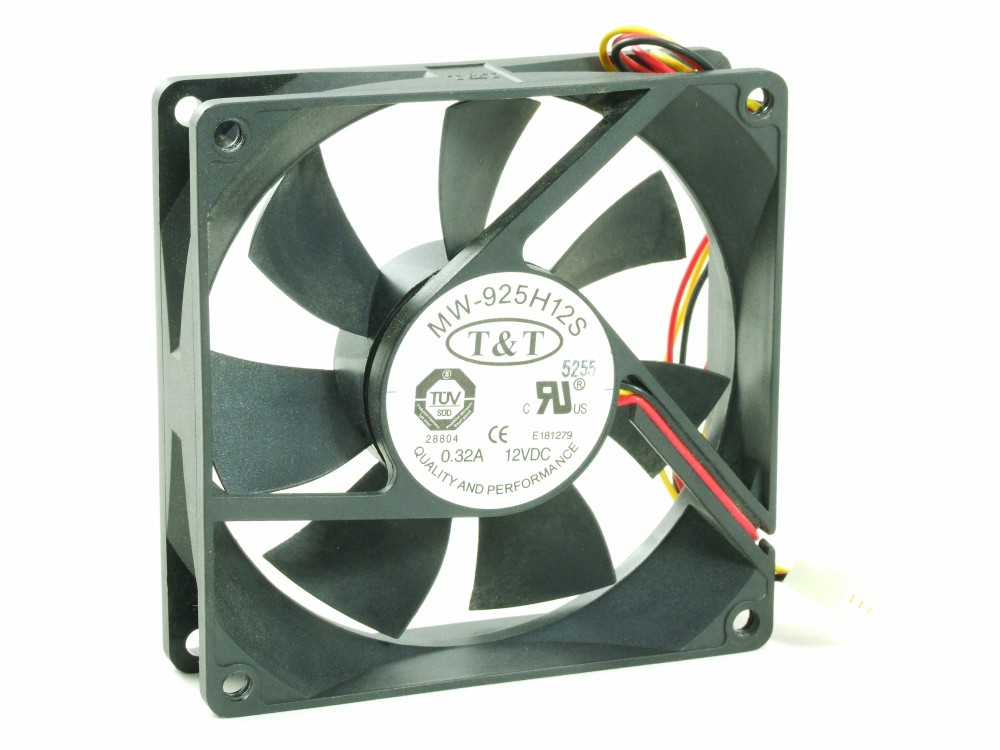 T&T MW925H12S PC Quality Cooling Fan Computer Lüfter 3Pin 9cmx2.5cm
