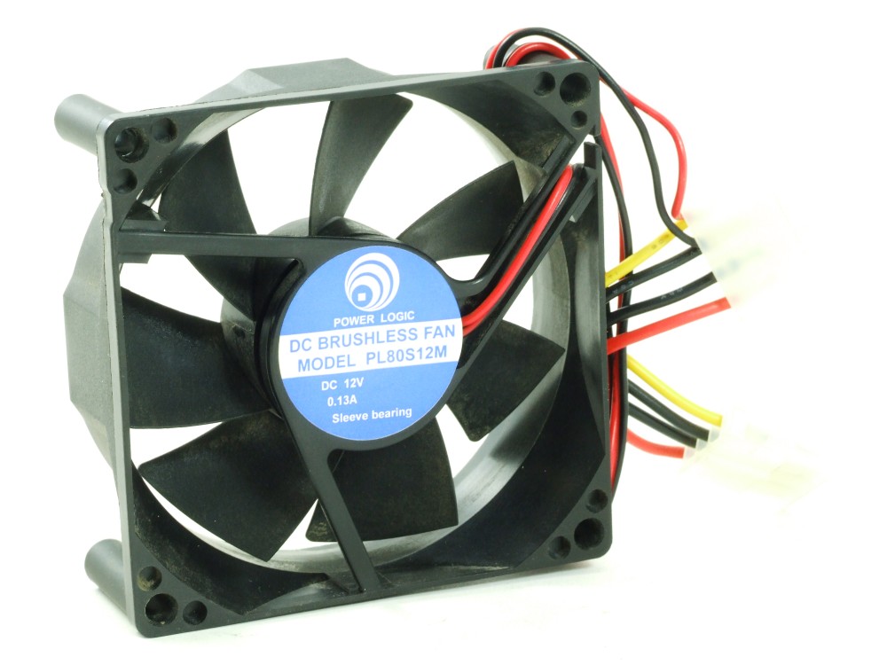 Power Logic PL80S12M Computer Cooling Fan Lüfter 4PinMolex 8x2,5cm DC12V 0.13A