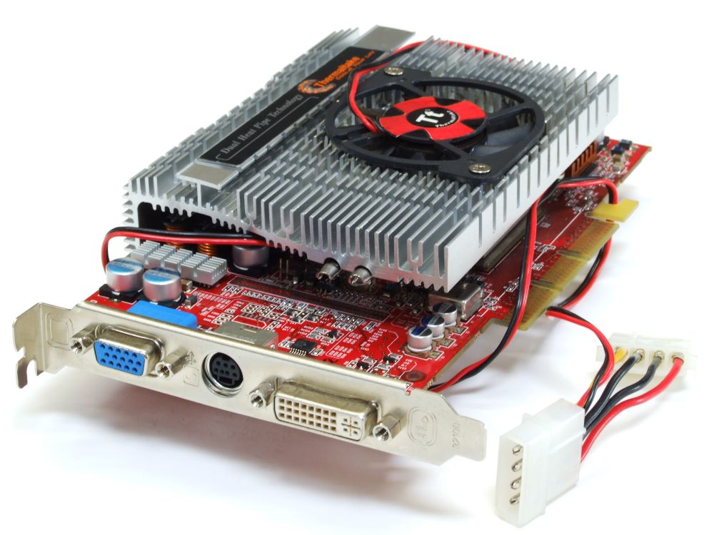 ATI 102A0753700 Radeon 9800 Pro 128MB AGP Graphics Card w/ Thermaltake HeatSink