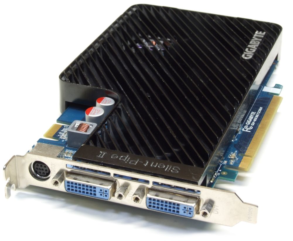 Gigabyte GV-NX86T256H nVidia GeForce 8600GT 256MB passive PCIe Video ...