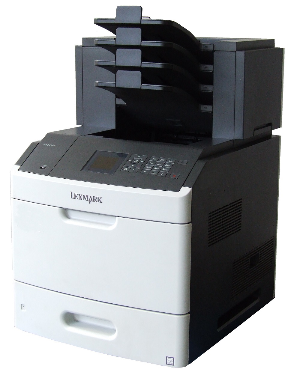 Lexmark MS811dn Laser Drucker Printer +Mailbox Finisher Sorter max