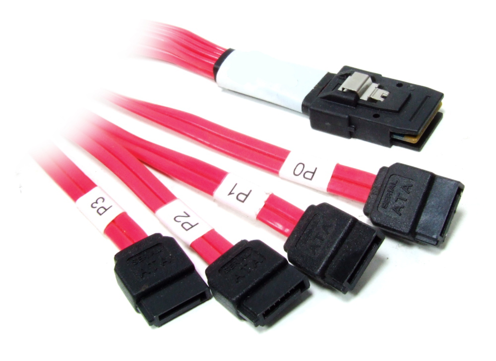 Molex SFF-8087 Mini SAS to 4x SATA RAID Controller Kabel Cable 45cm 79576-3003 4060787335425