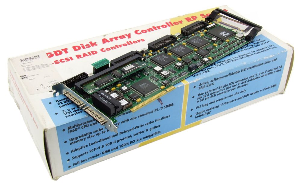 ICP Vortex GDT-6537RP Wide Ultra SCSI HDD RAID 0/1/4/5/10 Controller Karte PCI 4060787355959