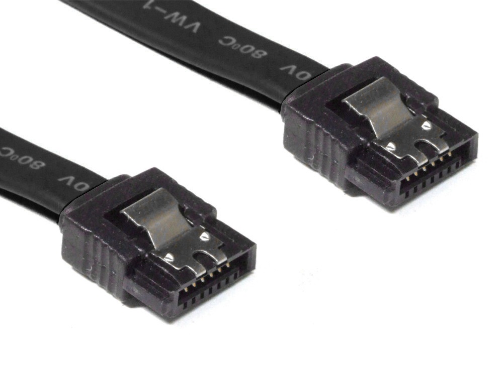 2x 45cm SATA III 6Gb/s HDD Cable Straight Plugs w/ Clips Kabel Sicherungsclips 4060787373359