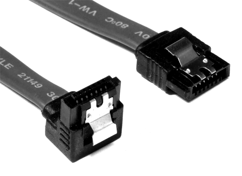 45cm SATA III 6Gb/s Cable w/ Safety Clips Kabel gerade gewinkelt Verriegelung 4060787373373