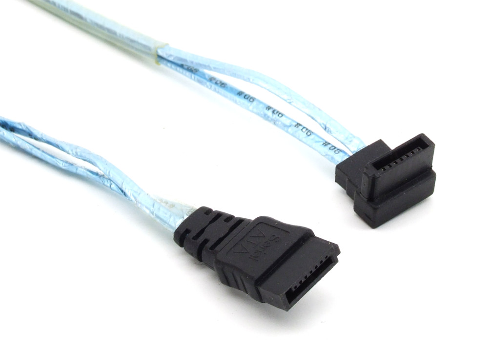 Supermicro CBL-0180L-01 SATA HDD Cable Festplatten Kabel gerade/gewinkelt 59cm 4060787373571
