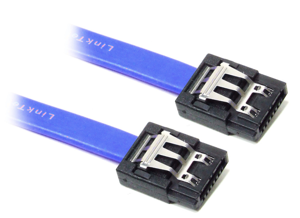 SATA Serial ATA HDD Hard Drive Cable w/ 2x Clip Daten-Kabel D97071-001 blau 50cm 4060787373595