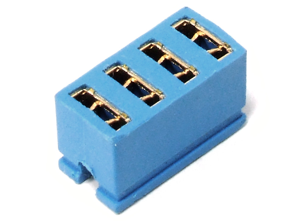 PC Multi-Jumper Shunt Bridge 8-Pin 4-Row Header Blue / 4fach Stecker-Brücke Blau 4060787110787