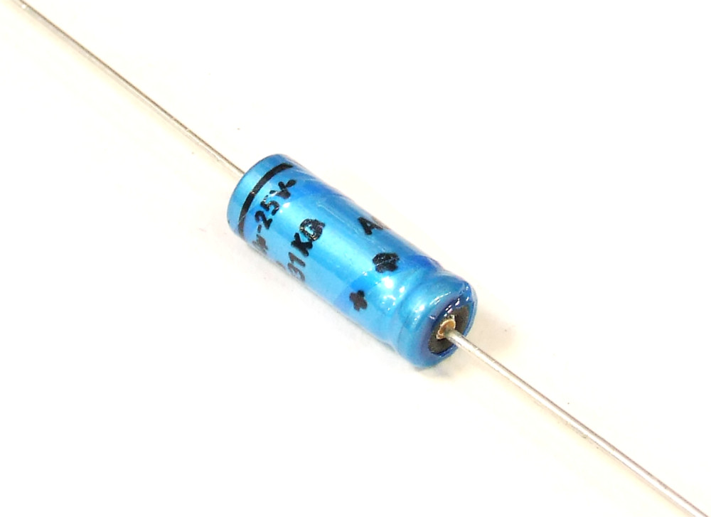 Philips 100 uF µF 25V Axial Electrolytic Capacitor / Elko Elektrolyt