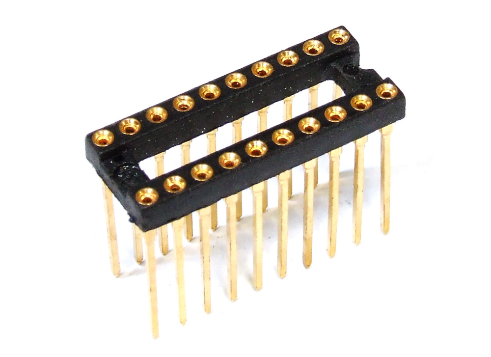 DIP20Pin IC Precision Socket Turned Pin Gold / PräzisionsSockel PCB