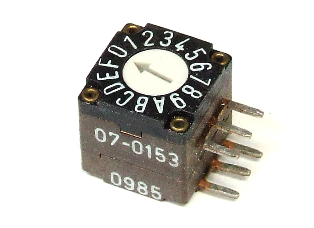 Elma 07-0153 Horizontal Hex Coded Switch 16-Position 0-F 6-Pin / Kodierschalter - Photo 1 sur 1