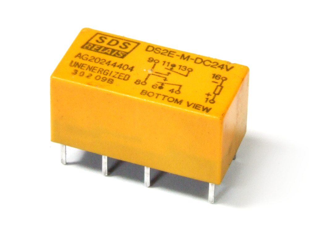 SDS DSP2A-L2-DC9V Miniature Power Relay 2-Coil Kleinschalt-Relais 9V 33.3mA 270R 