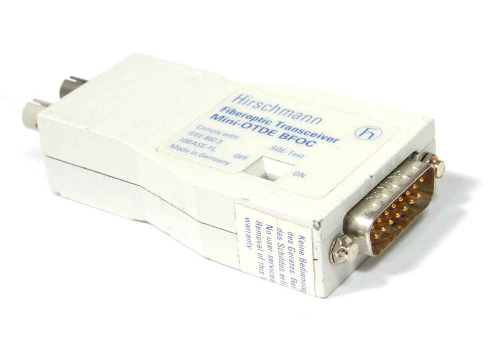 Hirschmann MiniOTDE BFOC Fiberoptic Transceiver IEEE 802.3