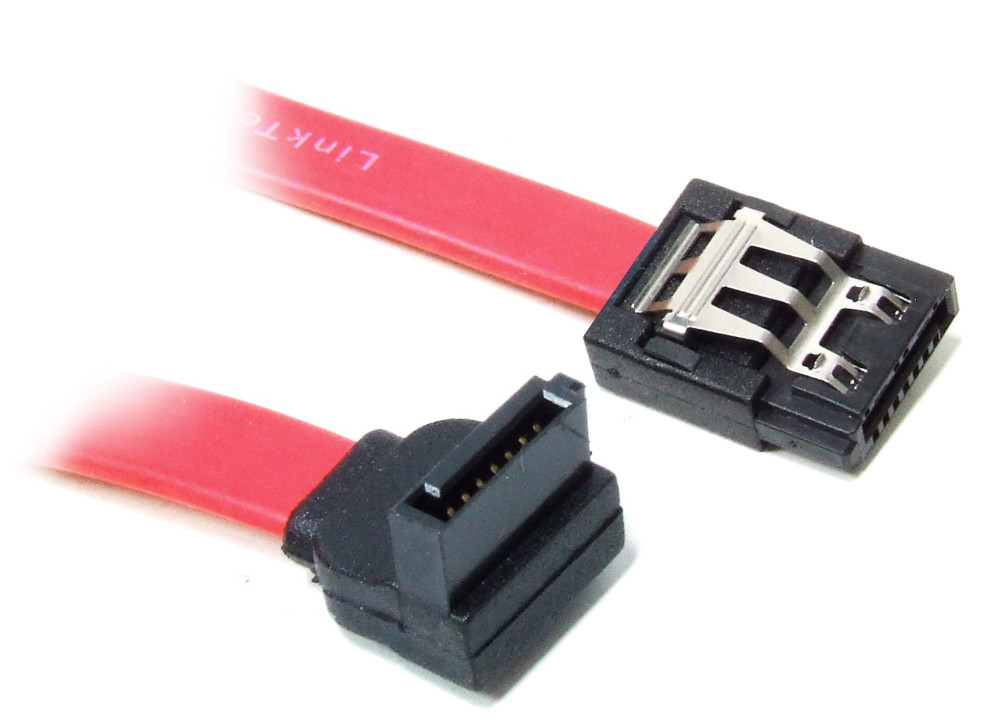 90cm Serial ATA with Clip to Angled SATA S-ATA 7-Pin Data Cable / Daten-Kabel 4060787176479