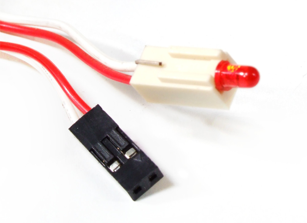 PreWired 2Pin 3mm Red Power HDD LED Cable / PC Computer Kabel Leucht