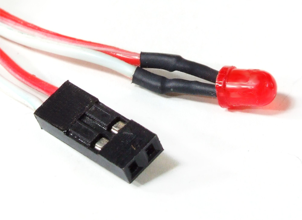 PreWired 2Pin 4mm Red Power HDD LED Cable / PC Computer Kabel Leucht
