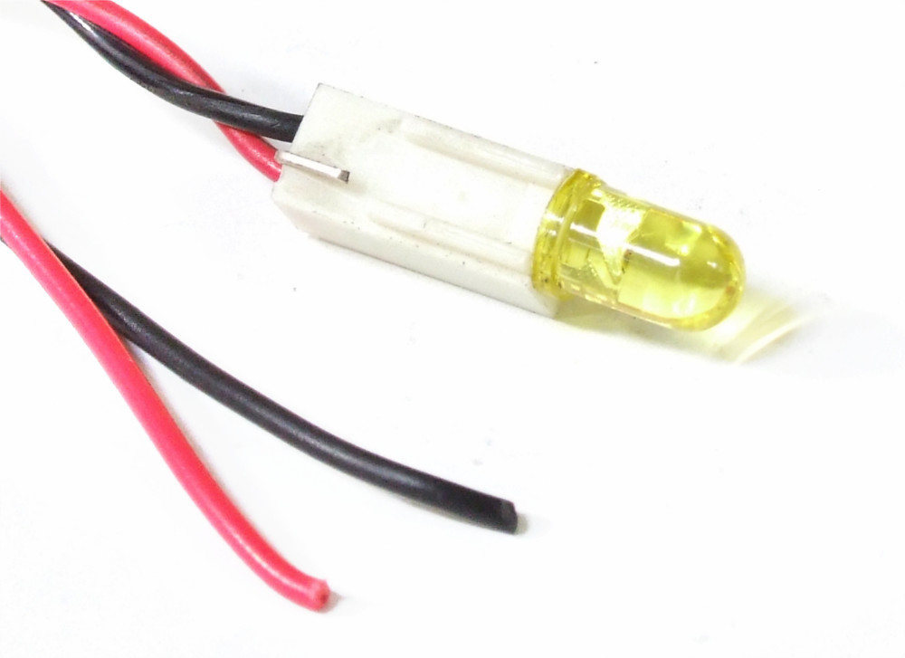 PreWired 5mm Yellow Power HDD LED Cable / PC Kabel Verdrahtet Leucht