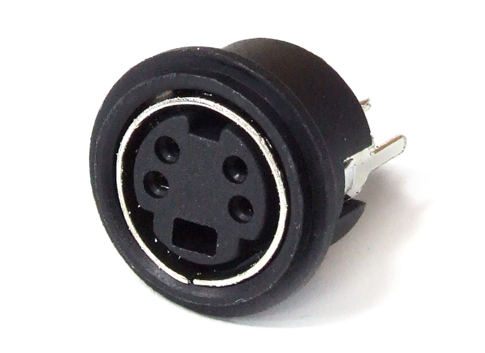 SVideo MiniDIN 4Pin PCB Jack Socket Connector / Hosiden Einbau