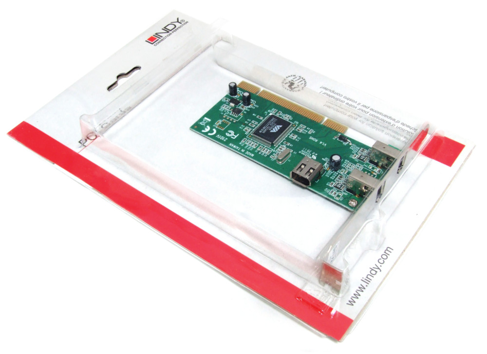 Lindy 51097 2+1 Port FireWire 400 IEEE1394a PCI Expansion Card AddOn