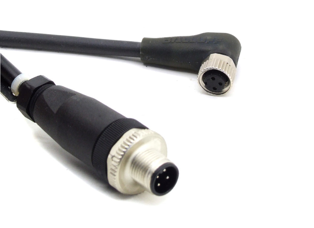 Sensor Actuator Cable M/F 0/90° angled St/Bu Sensoranschlusskabel M12+M8 4m 4060787375032