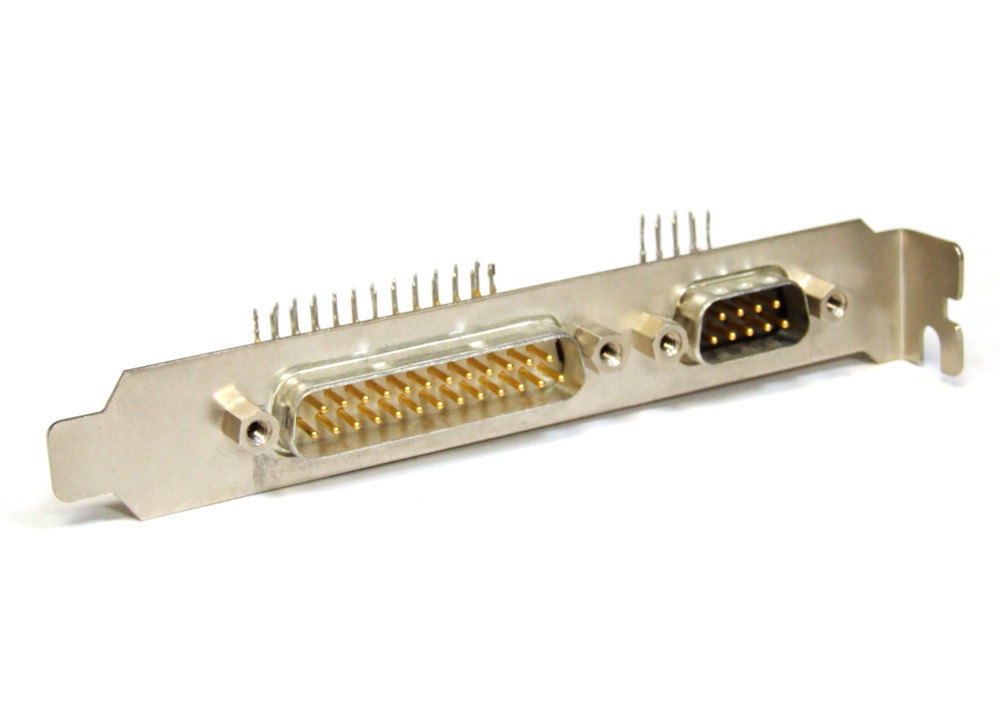 DSub Parallel DB25 Pol/9Pin Serial COM Port RS232 90° 2.54mm Bracket