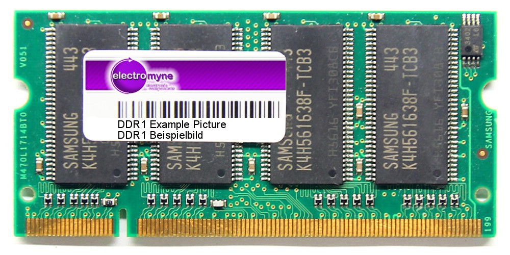 256MB Micron DDR1 Notebook RAM PC2100S 266MHz CL2.5 SO-DIMM MT8VDDT3264HG-265B2 4060787047496