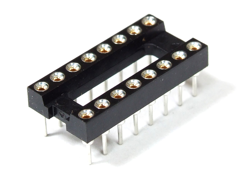 Sockel RM 2.54mm Pitch DIL DIP-24-Pin Pol IC Chip Socket Solder Adapter 