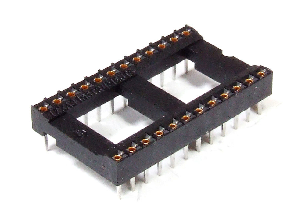 DIL DIP24Pin Pol IC Chip Sockets Solder Precision / Sockel 2.54mm