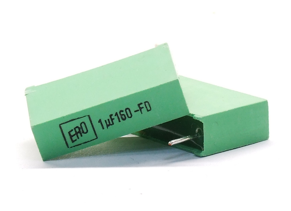 2 Condensatori Roederstein (ERO) MKT1822 1uF 400V 5% Passo 27.5mm &ndash; PCB Mount