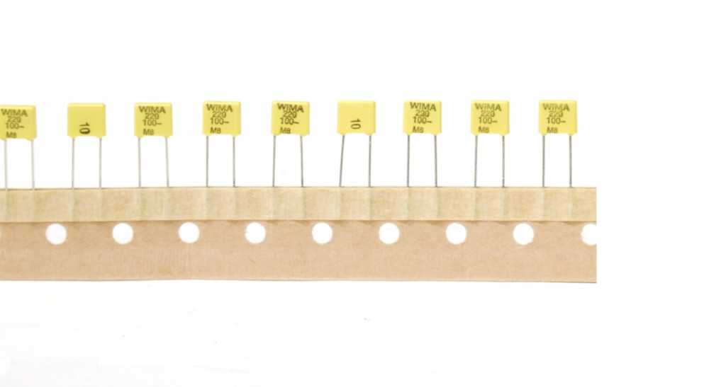 5x 220pF WIMA FKC-2 Polycarbonate Film Capacitors 100V// Folien-Kondensatoren RM5