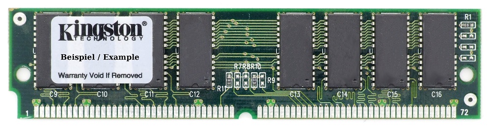 16MB Kit (2x8MB) Kingston EDO RAM non-Parity 5V 72P KTC2430/16.CE 1467.044-A01 4060787338433