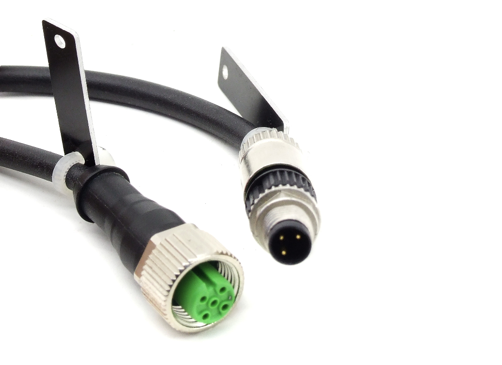 Sensoranschlusskabel Leitung M12/M8 3-pin/5-pin Sensor Connecting Cable M/F 3m 4060787373656